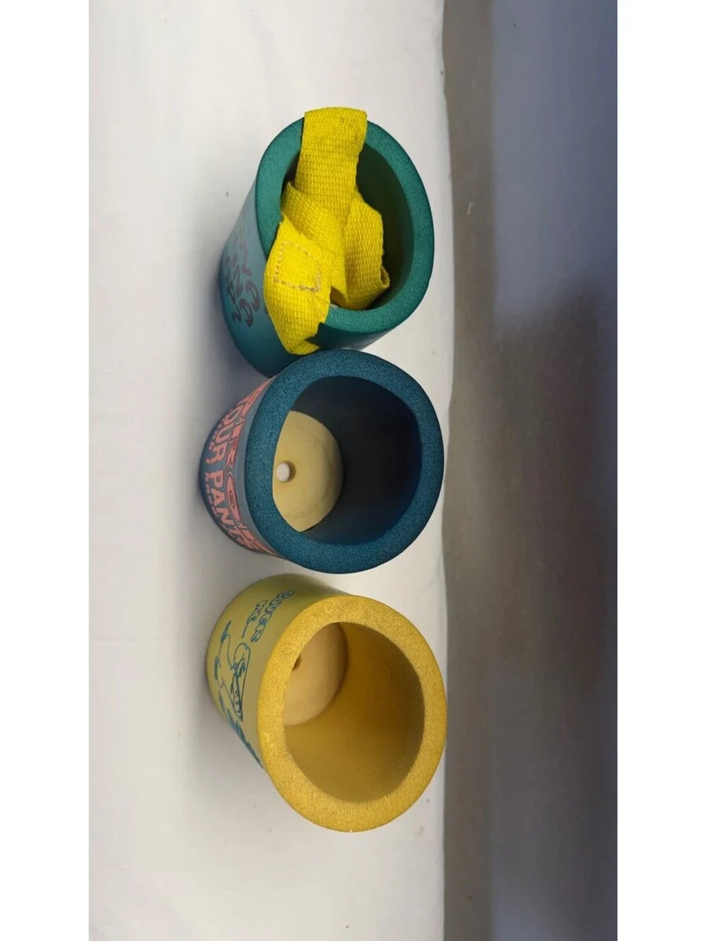Lot of 3 Novelty Foam Can Coolers Humorous Graphics E-2